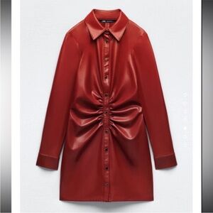 chinese dress ladies LIKE LIQUID FAUX LEATHER MIDI DRESS – AKIRA main image 0